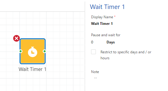 CA wait timer blank settings
