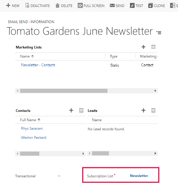subscription list field on email send.png