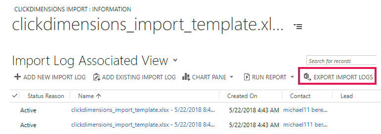 Clickdimensions Import Tool Support Export Import Logs Png