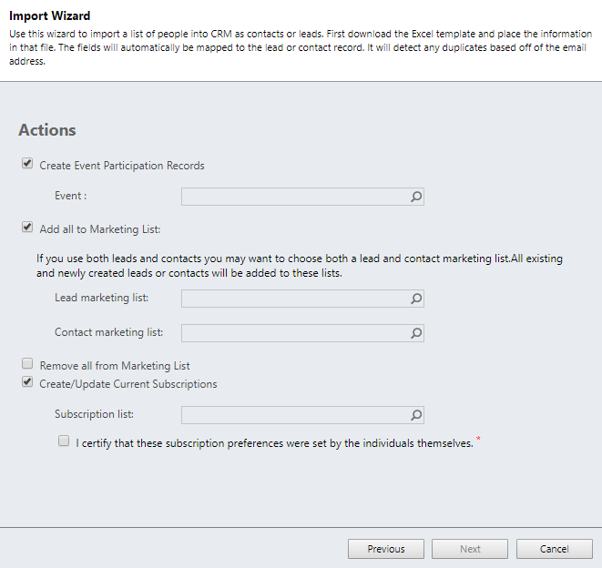 Clickdimensions Import Tool Support Import Wizard Actions Tab 2017 Png