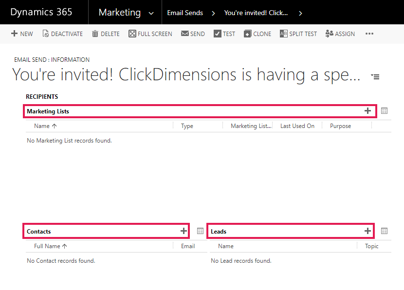 Quick Start Guide: Send Your First Bulk Email – ClickDimensions Support